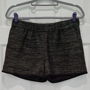 Women's Black Woven Shorts